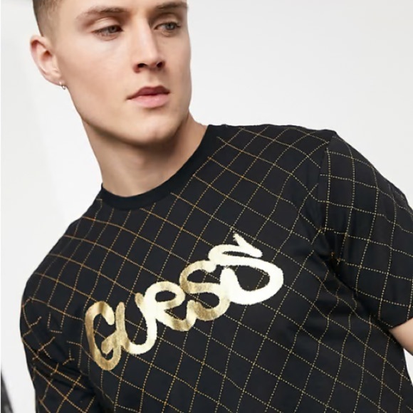 NWOT Guess Metallic Graffiti Chain Link T-shirt - Picture 2 of 5